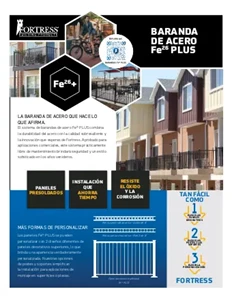 Fe26 PLUS Railing Sales Sheet (Spanish)